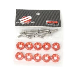 M6 Aluminum 10 Pcs/Pack Car Modified Hex Fasteners Fender Washer JDM Bumper Engine Concave Screws