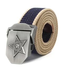 SupSindy Men&Women Canvas Belts 3D Five Rays Star Army Military Tactical Belt CCCP Patriotic Soldiers Male Strap Jeans Waistband
