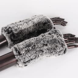 New Women 100% Real Genuine Knitted Rex Rabbit Fur Mittens Winter Warm Lady Real Fur Fingerless Gloves Handmade Knit Fur Mitten