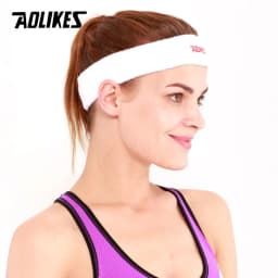 AOLIKES 1PCS High Quality Cotton Sweat Headband For Men Sweatband women Yoga Hair Bands Head Sweat Bands Sports Safety