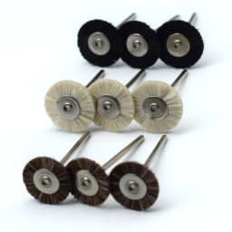 10pcs Jewelry Cleaning Tool Kit 2.35MM Shank Soft Bristle Wheel Brass Cup Brush For Grinder Rotary Tool