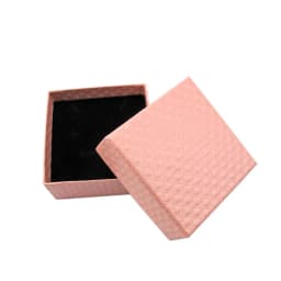 5*5*3cm Jewelry Display Box 48pcs Multi Colors Black Sponge Diamond Patternn Paper Ring /Earrings Box Packaging White Gift Box