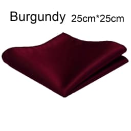 Ricnais Classic Silk Handkerchiefs Solid 25cm*25cm Hanky Red Gold Champagne Pocket Square For Man Wedding Business Party
