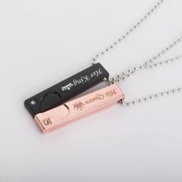 Couple Letter His Queen Her King Crown Matching Necklace Eternal Love Promise Pendant Necklace for Lover Jewelry Gift