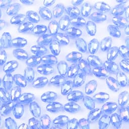 WLYeeS 4*6mm Austrian Mix Color Oval Glass Beads Small Loose Faceted Space Crystal Rice Beads for Jewelry Making DIY Accessories
