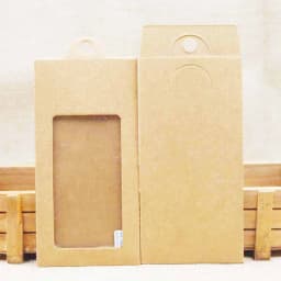 50PCS Multi Color Paper Jewelry Package & Display Box Window Hanger Packing Box with Clear PVC Window for Necklace/Earring