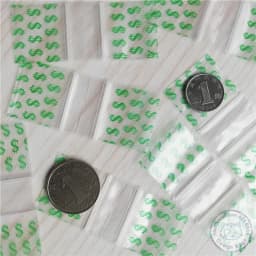 1" x 1" 5Mil Colored Pink Baggies 100pcs Mini Zip lock bags 1010 Clear Plastic Bags Y028