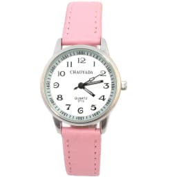 Chaoyada Child Watches Girl Leather Strap Learn Time Kids Watch Students Quartz Wristwatch Casual Fashion Children's Gifts