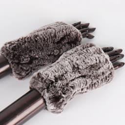New Women 100% Real Genuine Knitted Rex Rabbit Fur Mittens Winter Warm Lady Real Fur Fingerless Gloves Handmade Knit Fur Mitten