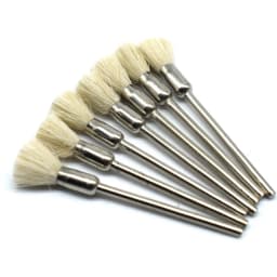 10pcs Jewelry Cleaning Tool Kit 2.35MM Shank Soft Bristle Wheel Brass Cup Brush For Grinder Rotary Tool