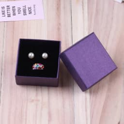 24Pcs Square Jewelry Box with Black Sponge Eco Friendly Jewelry Organizer Small Gift Storage Box For Ring Earrings Pendant 5x5cm