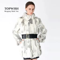 New Arrival Full Pelt Real Rabbit Fur Coat Women Nature Fur Jacket Female Fashion Factory good quality Fur Overcoat NZ147