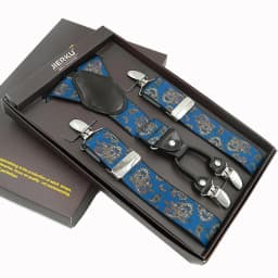 Man Suspenders 4 Clips Leather Braces Adjustable Four Clip-on Belt Strap Trousers Suspensorio Father Gifts Ligas