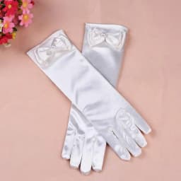 Thin Elastic Children's Day Professional Dance Gloves Long Lace Bow Tie Accessories Gloves Girls Princess Gloves Kids Gift G195