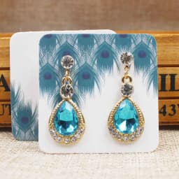 100pcs DIY Blank Stud/Drop Earring Packing Card White/Kraft/Black Cardboard Small Cute Earring Products Package Card 5*5cm