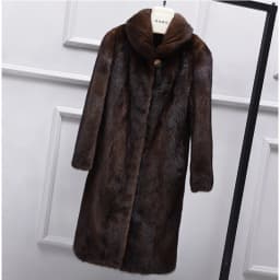 Mink mink fur fall and winter new mink fur coat women's fashion long long-sleeved fur jacket Fur coat women jacket
