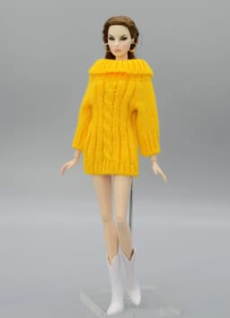 For Outfit Pullip Doll Accessories Princess Casual Suit Top Coat For 30 Cm Doll Clothes Sweater White Black Yellow 1/6