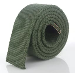 SupSindy Men 3.8cm Width Canvas Belt Without Buckle Thicken Weave Strap 20 Colors Pure Color Stripe Belts for Women 110cm-160cm