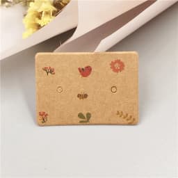 50pcs/lot 3.5x2.5cm Multi color Paper Cute Stud Earring Hang Tag Card Jewelry Display Packing Card Custom Logo Cost Extra