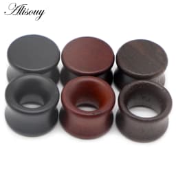 8-50mm Plugs and Tunnels Big Size Ear Tunnel Earrings Ear Stretcher Wood Expander Men Ear Piercing Body Piercing Tunnels Gauge