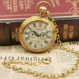 Antique London 1856's 5 Hand Small Dial Mechanical Pocket Watch Roman Number Open Face Fob Watch Gift Clock