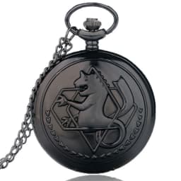 High Quality Full Metal Alchemist Silver Watch Pendant Men's Quartz Pocket Watches Japan Anime Necklace Gift Reloj De Bolsillo