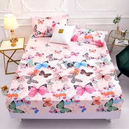 1 piece of bed sheet for bedroom 100%Polyeste Elastic Band Around bedding Fitted Sheet Only (excluding pillowcases)