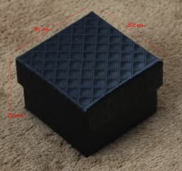 5*5*3cm Jewelry Display Box 48pcs Multi Colors Black Sponge Diamond Patternn Paper Ring /Earrings Box Packaging White Gift Box