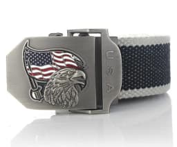 SupSindy Men Canvas Belt USA Eagle Metal Buckle Army Military Tactical Belts for Men Jeans Outdoor Training Soldier Strap Male