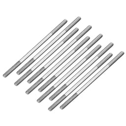 Uxcell 10pcs M2 Pushrod Connector Two Side Thread Stainless Steel Rod Linkage 25mm 30mm 35mm 45mm 55mm 65mm for RC Boat Car
