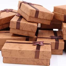 32pcs 5x8cm Jewelry Box with Sponge Black Necklace Ring Studs Earrings Paper Jewellery Boxes Birthday Gift Packaging Display