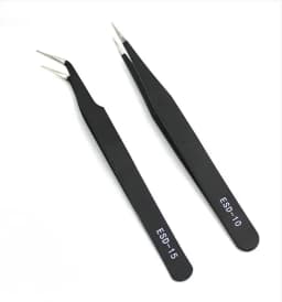 12cm Nail Art Stainless Gel Pick Tools Rhinestones Gem Decoration Black Eyelash Tweezers Anti-static DIY Hand Clip Jewelry Tools