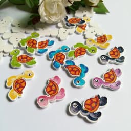 30PCs/lot Ocean Series Buttons for Sewing Decorative Buttons Scrapbooking Crafts Clothing Accessories Wooden Buttons