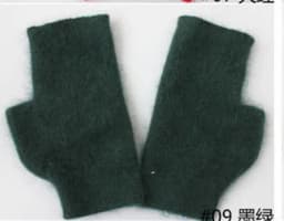 Fine Sheep Mink Cashmere Mitt Exposed Finger Women's Gloves Winter Autumn Knitted for Women Fingerless Gloves Wrist Mittens