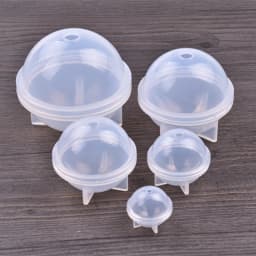 5 Sizes Silicone Round Ball Silicone Mold Resin Pendant Mold For Epoxy Resin 3D Jewelry Making DIY Crafts