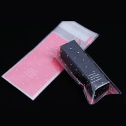100pcs/lot Size 5*10+3cm Plastic Cookie Packaging Cupcake Wrapper Bags opp Self Adhesive gift bag For DIY candy Lipstick packag