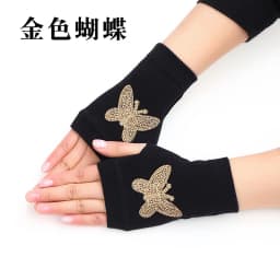 Lovely Cartoon Animals Pattern Skull Winter Rivet Gloves Women Warm Knitted Diamonds Sequins Cool Fingerless Dancing Gloves G101