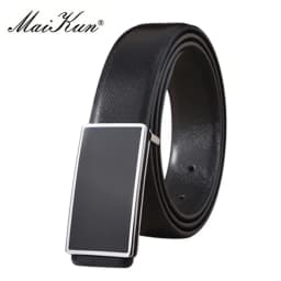 Maikun Belts for Men High Quality Smooth Buckle Synthetic Leather Male Belt Fashionable Men Belt for Jeans