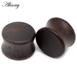 8-50mm Plugs and Tunnels Big Size Ear Tunnel Earrings Ear Stretcher Wood Expander Men Ear Piercing Body Piercing Tunnels Gauge