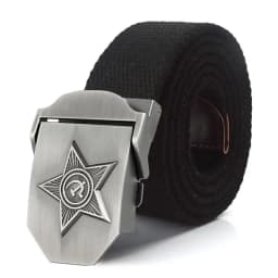 SupSindy Men&Women Canvas Belts 3D Five Rays Star Army Military Tactical Belt CCCP Patriotic Soldiers Male Strap Jeans Waistband