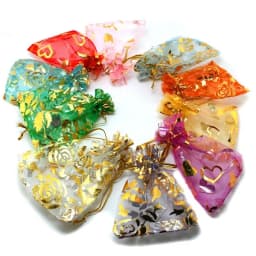 Jewelry Packaging & Display 10pcs/lot RANDOM MIXED Drawable Organza Bags Multisize Choose Gift Bags & Pouches, Packing Bags DIY