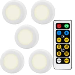 1-6pcs LED Under Cabinet Light 3 Colors Dimmable Night Light with Remote Control Battery Powered Bedroom Lamp Wardrobe Lights