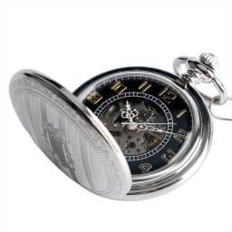 TOP Sales Silver Steampunk Skeleton Automatic Mechanical Pocket Watch with Chain Erkek Kol Saati Watches Men Unisex Gifts Clock
