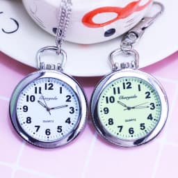 Large Digital Quartz Pocket Watches for Men and Women, Waterproof Electronic Key Chain Clock Gift for Father, Husband, Students,