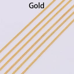5M 1.3-2.5mm Gold Rhodium Copper Bulk Fine Necklace Chain For DIY Jewelry Making Supplies chains Findings Accessories Wholesale