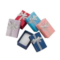 4x6cm Jewelry Boxes Pealr Paper Gift Boxes for Jewellery Packaging Display Earring Necklace Pendant Ring Box with White Sponge