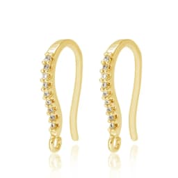 Earrings Clasp Hooks Findings Zirconia Handmade DIY Women Tassle Dangle Earrings Accessories