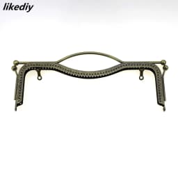 4 Pcs/Lot 27 CM Bronze Silver Gold Black Lips Metal Purse Frame Kiss Clasp Embossing Handle Sewing Bag Part