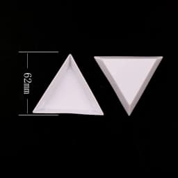 Good Quality 10 PCS/Lot DIY Storage Packing Box Plastic Acrylic Triangle Plate Nail Art Rhinestone Tray Tool Drilling Box