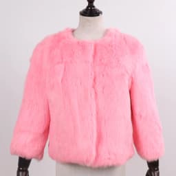New Arrival Short Style Lady 100% Natural Rabbit Fur Coats Winter Warm Rabbit Fur Jackets Women Slim Real Rabbit Fur Overcoats